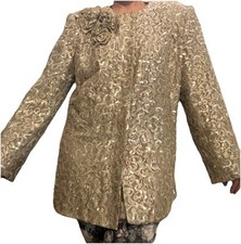 Vintage Nolan Miller 80s Dynasty Jacket Size 14 lace blazer sequined flower top