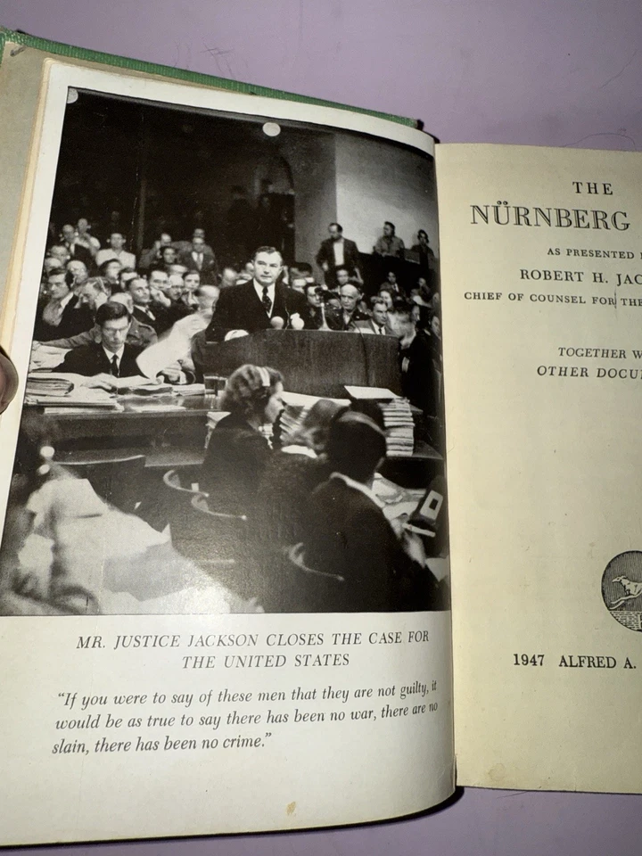 The Nurnberg Case, Robert H. Jackson 1st Edition Hardcopy 1947 - Image 3 of 4