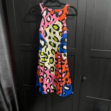 Karen Millen Size 6 Multicolour Animal Print Sleeveless A-Line Dress