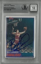 Bill Laimbeer Autographed 10 Grade 1981/82 Topps Rookie Card
