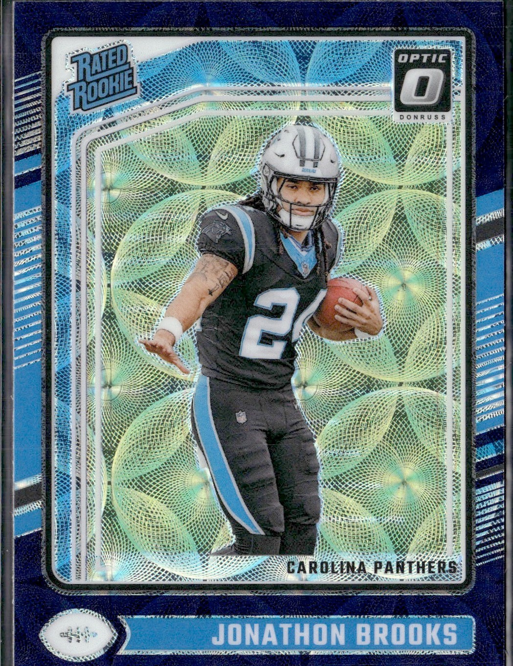 2024 Donruss Optic Football Rated Rookie Jonathon Brooks #258 Purple Scope RC