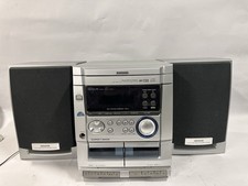 Aiwa CX-NAJ10U 3 CD Changer/Dual Deck Stereo Receiver with 2 Speakers
