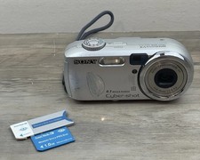 READ - Sony Cyber-Shot DSC-P73 4.1MP Digital Camera Silver w/ Box  Memory Card