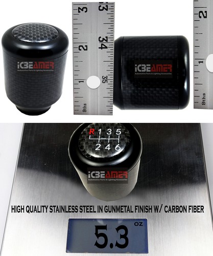 JDM Black Aluminum Carbon Fiber MANUAL transmission stick shifter Shift Knob Z26 - Bild 3 von 7