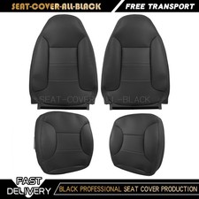 1992-1996 Fit Ford Bronco Driver Passenger Bottomtop Leather Seat Cover Blk 1992-1996 Fit Ford Bronco Driver Passenger Bottomtop Leather Seat Cover Blk