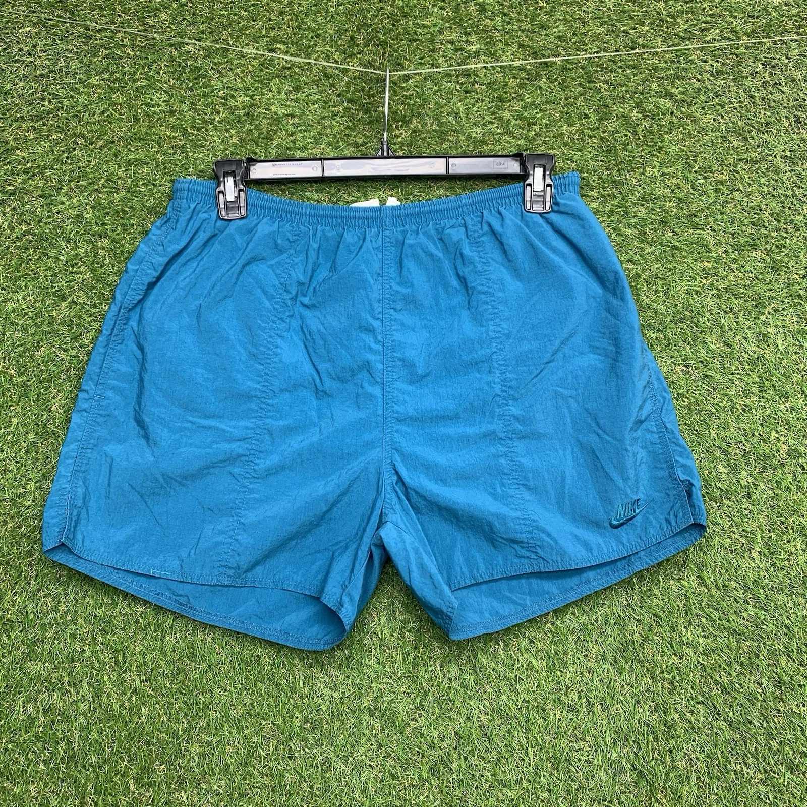Nike Shorts Mens XL Lined Drawstring Nylon Y2K Grey Tag Sports Athletic Vintage