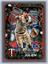 2024 Topps Holiday #H174 Edouard Julien Silver Glitter