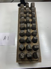 VINTAGE STEEL LETTER STAMP PUNCH KIT 3/8" NICE LARGE SET