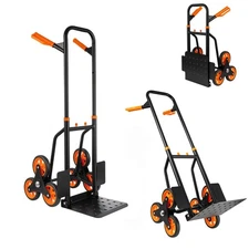 Stair Climber Dolly 440 LBS Capacity, 6-Wheel Stair Hand Truck Dolly Foldable