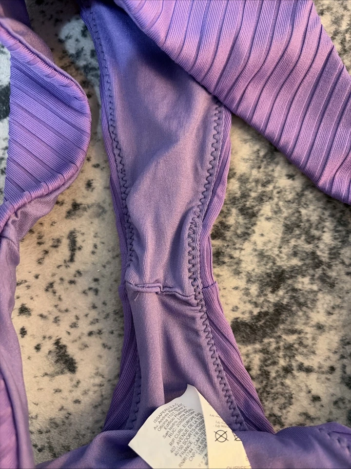 Rip завиток бикини низ ребристый размер средний Periwinkle фиолетовый новый очень нахальный - Изображение 3 из 4