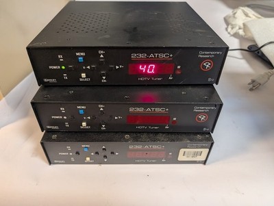 Lot of 3 Contemporary Research 232-ATSC+ HDTV Tuners S12 With MPEG4 POWER TESTED