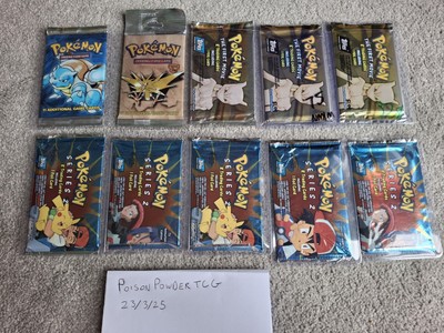 Pokémon Base Set Pack, Fossil Long Crimp, Topps Serie 2 x5, First Movie x3 