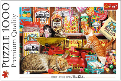 Katzen Puzzle 1000 Teile Trefl ''Cat's Sweets Shop'' - ''Steve Read'', 68,3 x 48 cm