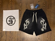 Hellstar Flame Shorts Black/Grey Size Small