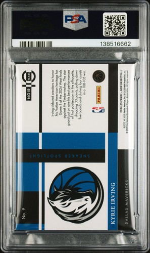 2024-25 Panini Noir Sneakersy Spotlight Kyrie Irving #9 /99 PSA 8,5 NM+ Mavericks - Zdjęcie 2 z 2