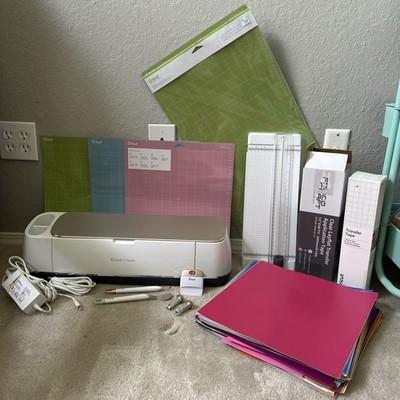 Cricut Maker CXPL301 Smart Cutting Machine Rose Gold Bundle w/Supplies WORKS 