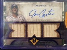 2025 Topps Museum Collection Joe Carter Triple Relic Auto #12/20 Blue Jays