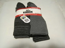 KODIAK ELEMENTS TRAIL CREW SOCKS MEN'S 6 PAIR SHOE SIZE 7-12 MOISTURE WICKING