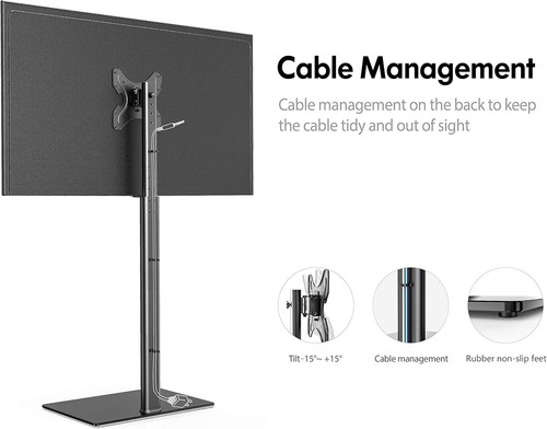 FITUEYES TV Floor Stand for 19-42 Inch TV, Universal Corner TV Stand, Tilt Swive - Picture 7 of 7