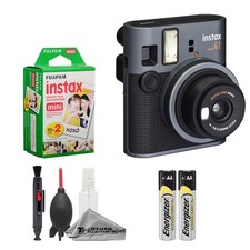Fujifilm Instax Mini 41 Camera Black w/ 20 Mini Film Cleaning Kit