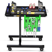 Carrello Portautensili Mobile con Ruote, Altezza Regolabile, Capacità 500 lb