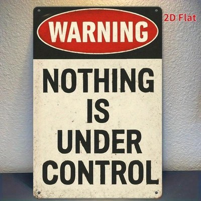 Vintage Metal Sign Aluminum Sign Decorative Humorous Warning Text Garage