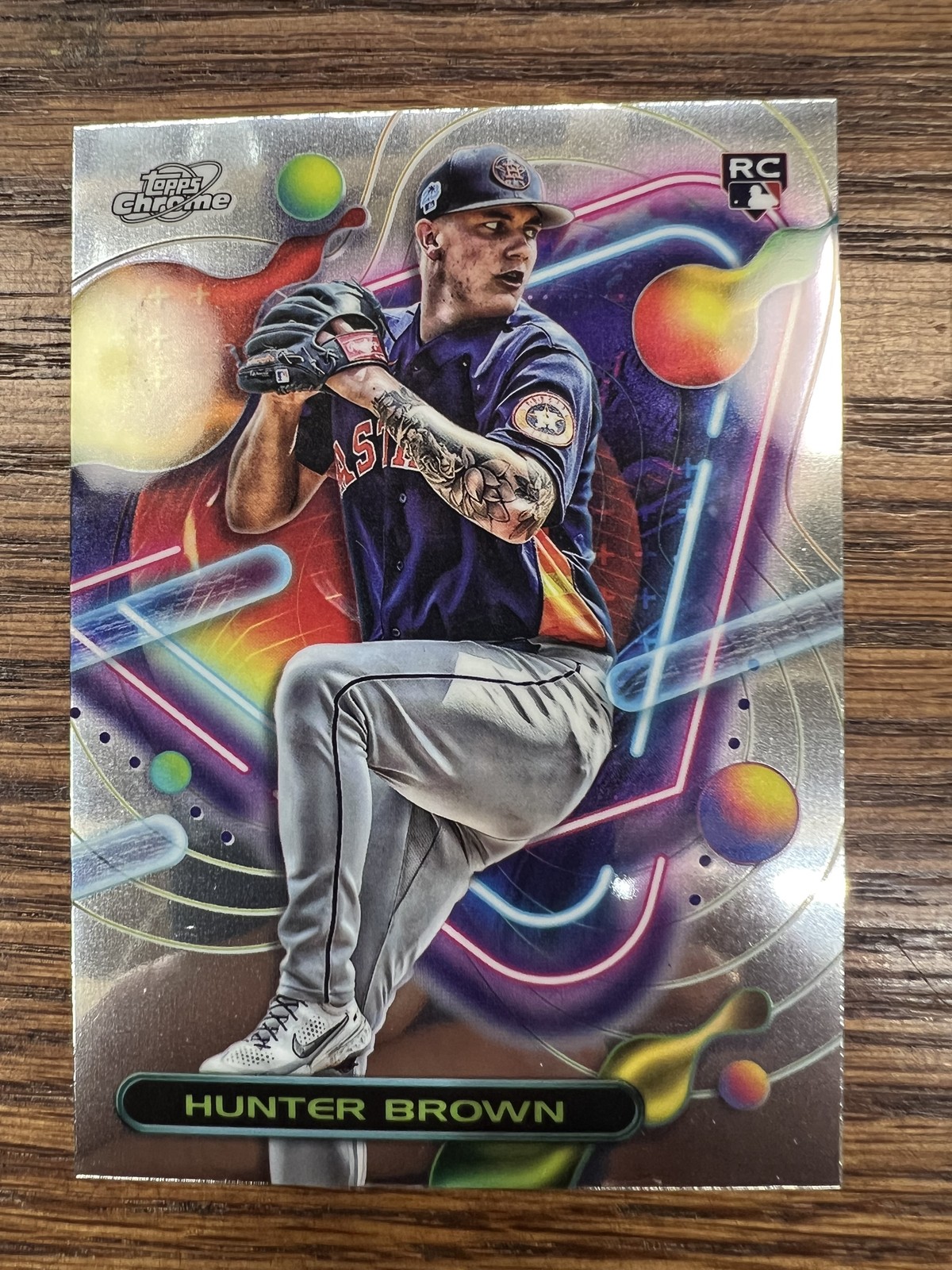2023 Topps Chrome Cosmic #196 Hunter Brown