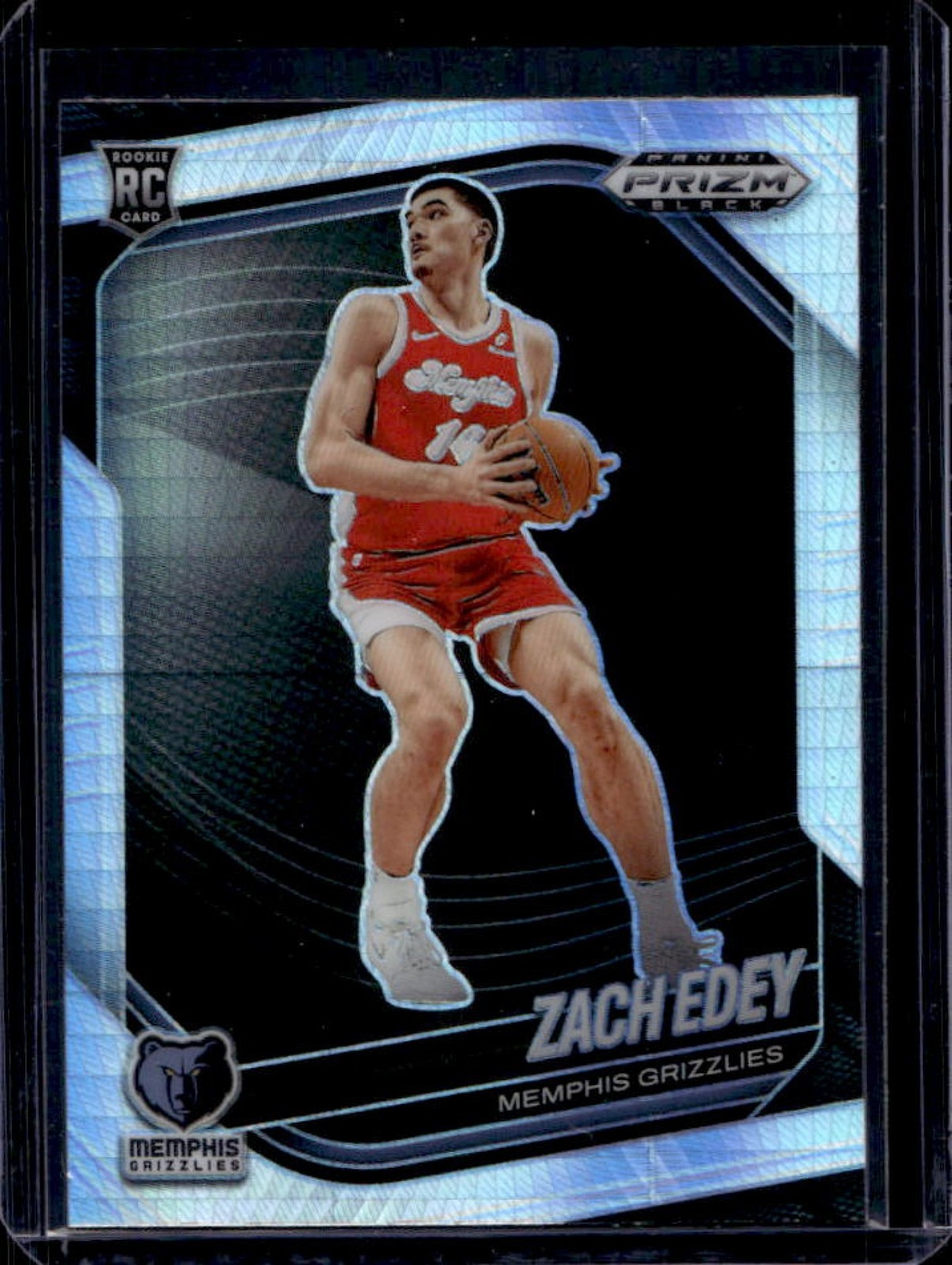 2024-25 Prizm Black Zach Edey RC Hyper Prizm Rookie #64 Grizzlies