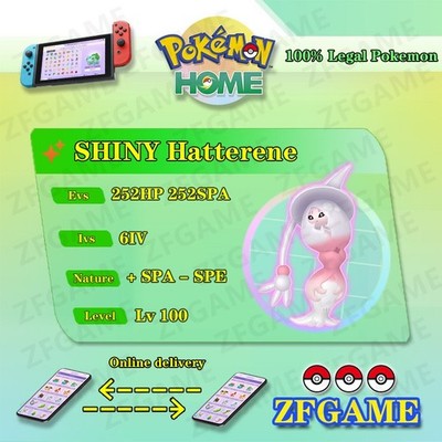  6IV SHINY Hatterene + EVS  POKEMON HOME Champions Online delivery 