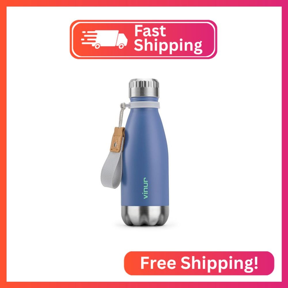 VINUR 9 oz Small Water Bottle for Kids-Stainless Steel Vacuum Insulated Water Bo