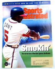 Ron Gant Signed Autographed Magazine Sports Illustrated Braves BAS BJ080027