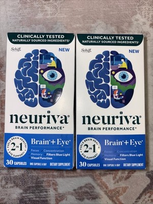 Neuriva Brain and Vision Tablet - 30 Capsules X2 (60) 100% Authentic EXP 3/27