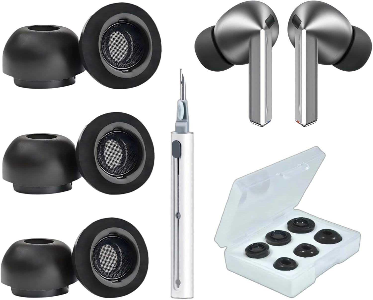 Memory Foam Ear Tips for Galaxy Buds3 Pro, Replacement Earbu