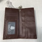 Tote&Carry Brown Python Embossed Long Bifold Chain Wallet New In Box — photo 4