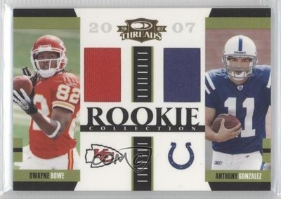 2007 Donruss Threads 160/500 Anthony Gonzalez Dwayne Bowe #RCM-13 2u3