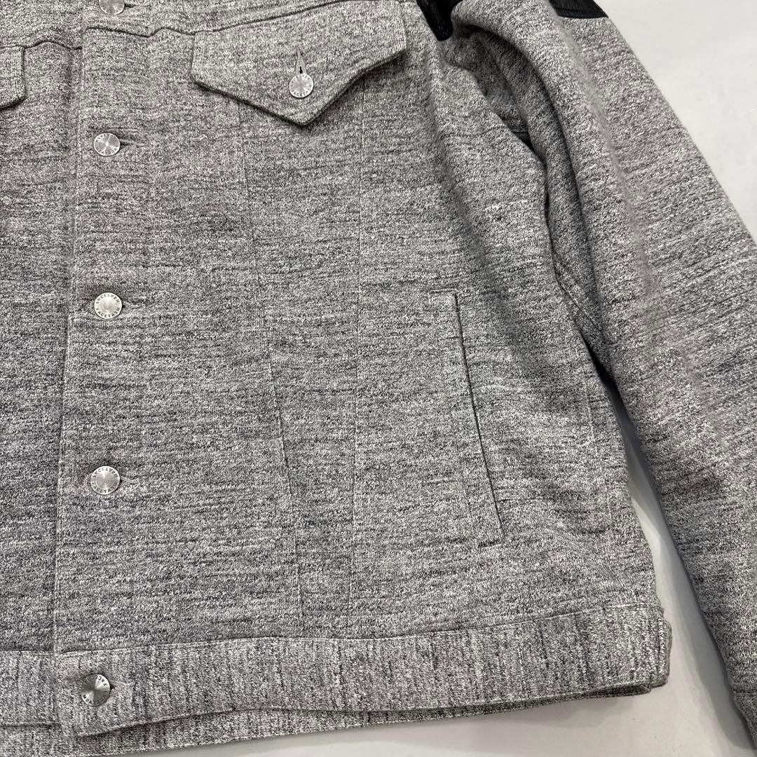 Facetasm Stadium Jacket Gray Leather - image 5