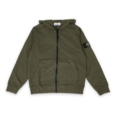 Bobo Choses Stone Kids Wappen Patch Hooded Zip Jacket Military Green 124604123