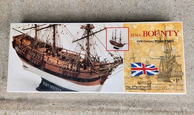 H.M.S. Bounty Mamoli XVIII Century Model Ship Kit 1:64 Scale MV 39 UNBUILT!!