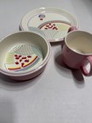 Mikasa Up And Away Pattern Child Plate Bowl Cup Japan Hot Air Balloon Rainbow — photo 1