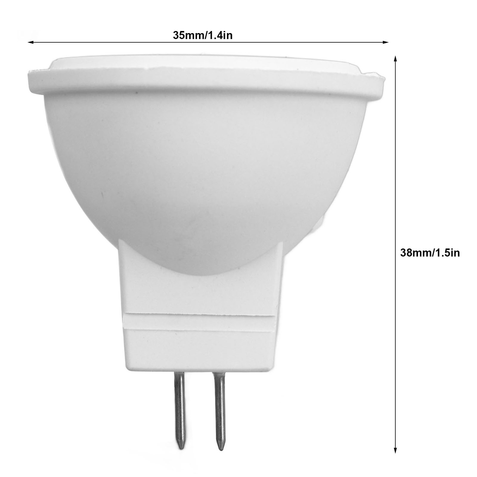 °2Pcs MR11 Light Bulb High Brightness 3W 110V Faster Heat Dissipation GU4