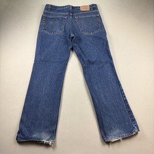 Vintage Levis 517 Jeans Mens 38x32 Blue Denim Bootcut Fit Red Tab Made USA y2k