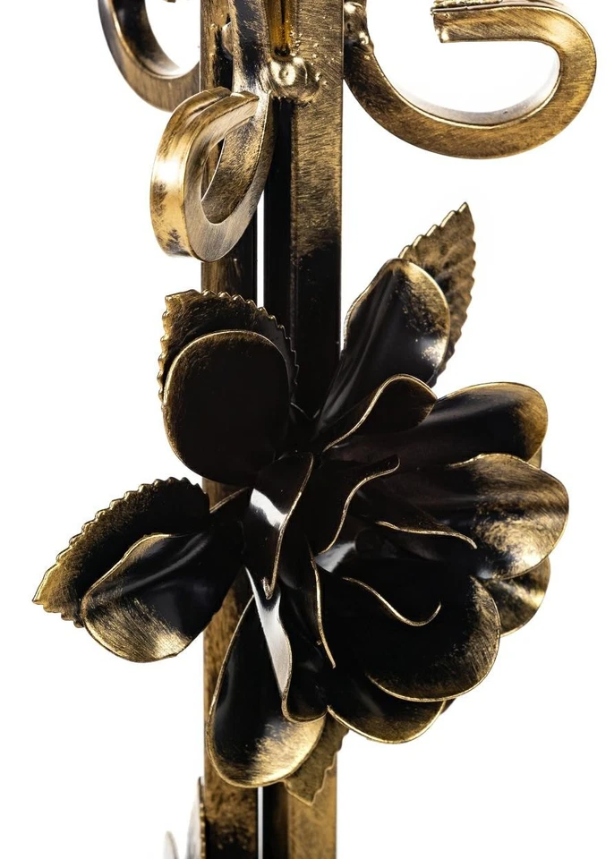 Blumenständer Antik Metall mit Rosen 98cm mit gold Blumensäule Deko Ständer - Bild 3 von 4