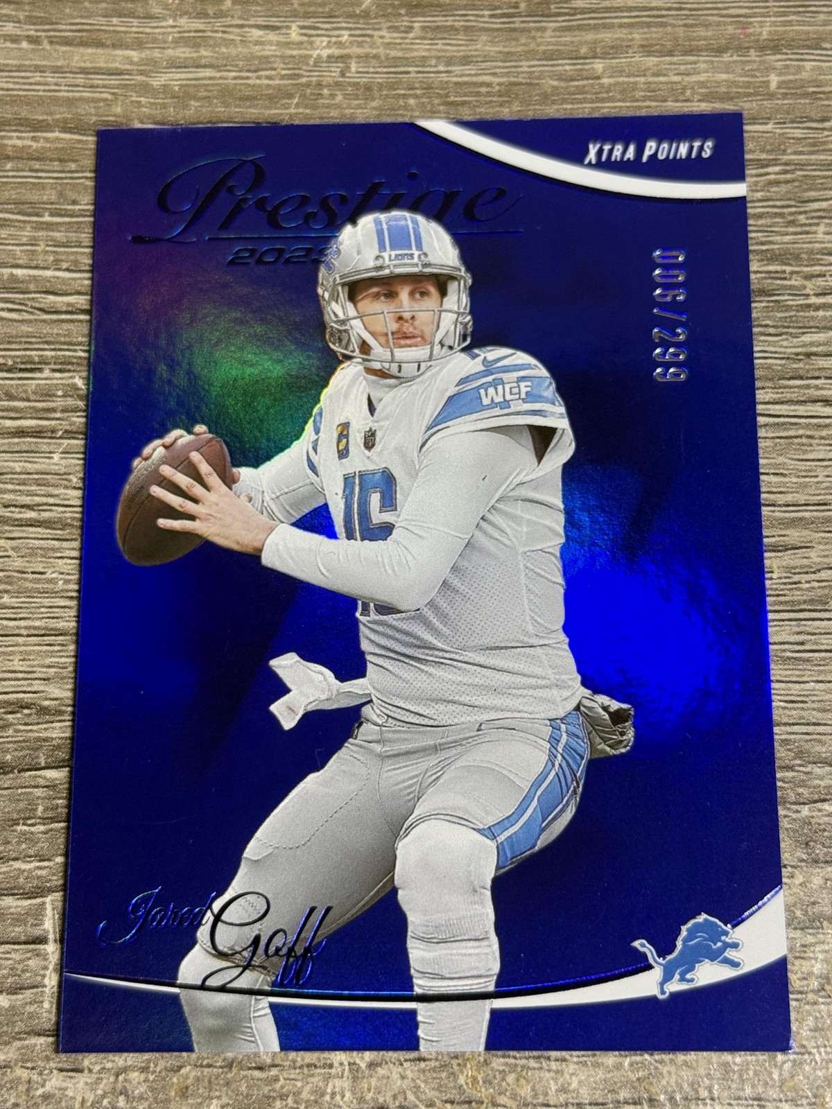 2023 Panini Prestige #103 Jared Goff Xtra Points Blue #/399