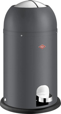 Wesco Kickmaster Junior 12L Graphit Matt Edelstahl Tretmülleimer