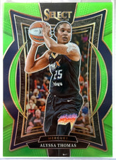 2025 Panini Select WNBA ALYSSA THOMAS NEON GREEN PRIZM MERCURY 33/75 #57