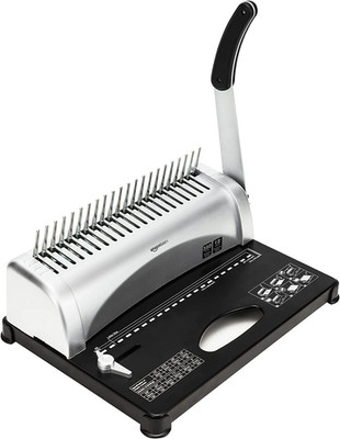 Comb Binding Machine, 350 Sheets Capacity, Punches 12 Sheets, for Paper Sizes A5