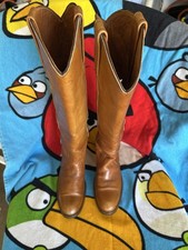 Vintage Frye 9H02377 Boots Leather Knee High 17" Women’s Size 7 AA USA made