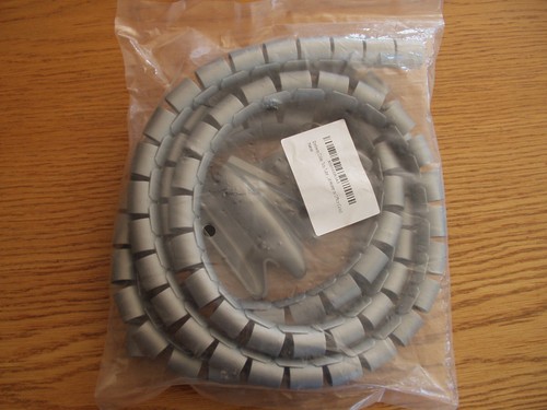2M Cable Tidy Wire OrganiSing Kit, Spiral Wrap FOR PC TV HOME OFFICE NEW GREY - Photo 4/4