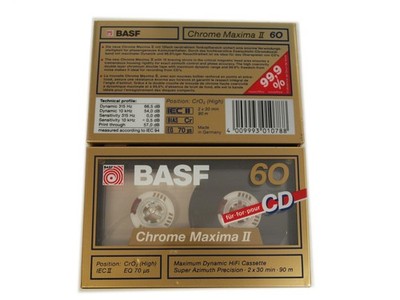 BASF Chrome Maxima II 60 CrO2 IECII Maximum Dynamic HiFi Kassette High NOS