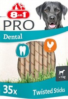 8in1 Pro Dental Twisted Sticks Hundesnack 35 StüCk Zahnpflege Mit HäHnchen